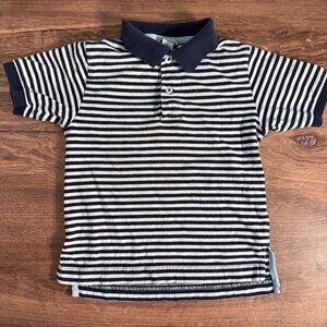 Hartstrings Boys Navy Stripe Polo Shirt Size 4